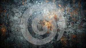 Dark Grunge Textured Background with Abstract Rusty Surface photo