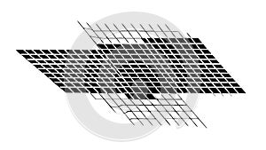 Dark halftone grid pattern with abstract gradient, vector design Generative AI