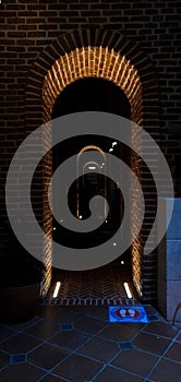 dark hallway backlight scary horror background