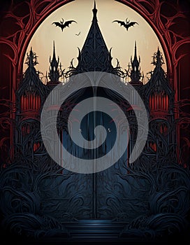 dark haunted castle photo