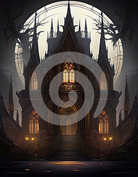 dark haunted castle photo