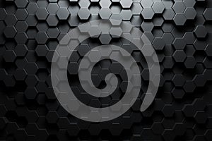 Dark hexagon wallpaper or background