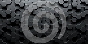 Dark hexagon wallpaper or background