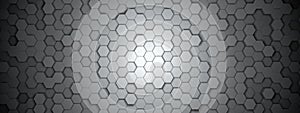Dark hexagon wallpaper or background