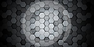 Dark hexagon wallpaper or background