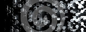 Dark hexagon wallpaper or background
