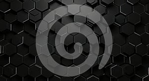 Dark hexagonal pattern background