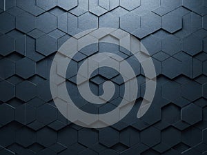 Dark hexagonal pattern background