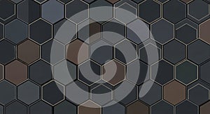 Dark Hexagonal Pattern Background