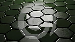 Dark Hexagonal Pattern with Dramatic Lighting and Shadows