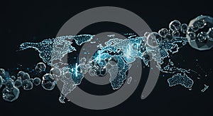 Visualizing decentralized global data exchange