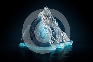 Dark iceberg, AI generated