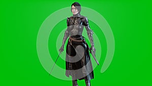 Dark knight lady 3d render