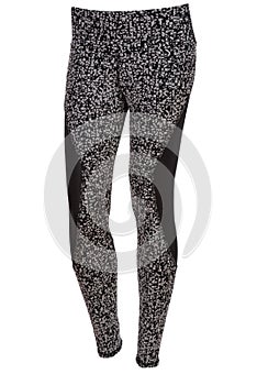 Dark Leggins Isolated on White Background.