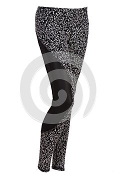 Dark Leggins Isolated on White Background. photo