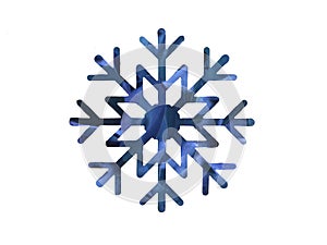 Dark and light Blue Snowflake design