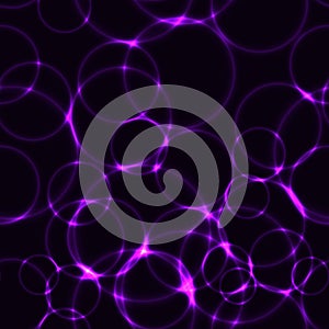 Dark lilla / violet / purple bubbles seamless background