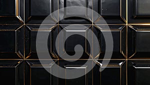 Dark luxury square panel pattern