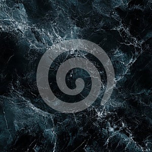 Dark marble texture with intricate white veins in natural pattern