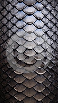 Dark Metallic Scale Pattern Seamless Texture Abstract Background