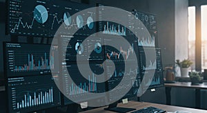 Multi-Screen Financial Data Analysis Dashboard