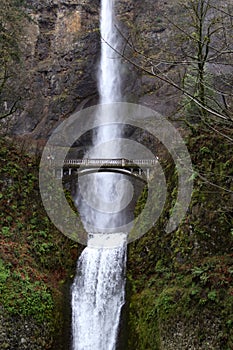 Dark Moody Multnomah Falls