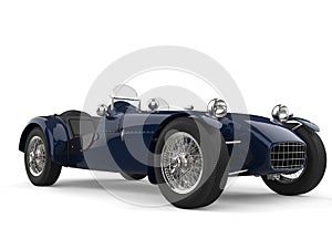 Dark navy blue vintage open wheel sport racing car