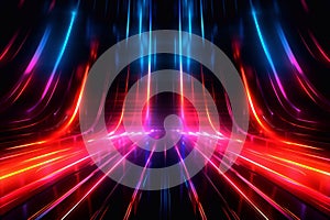 Dark neon background.