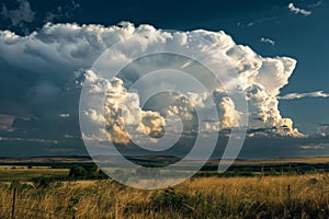 Dark nimbostratus clouds before a storm