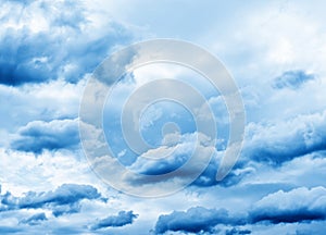 Dark ominous clouds.