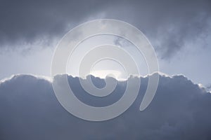 Dark ominous clouds. Dramatic sky