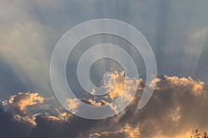 Dark ominous clouds. Dramatic sky