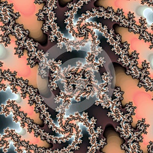 Dark orange fractal spiral texture