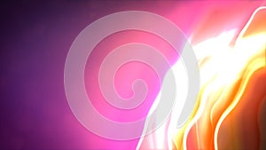 dark orange and pink agleam curved forms - abstract 3D illustration photo