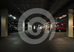 Dark parking structure