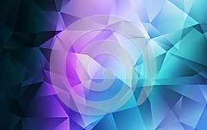 Dark Pink, Blue vector polygonal template.