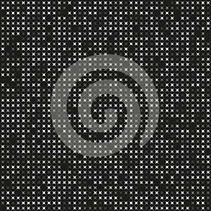 Dark pixel background. Square grid pattern. Black mosaic Vector. Digital texture design.