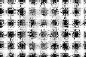 Dark Pixels texture. Pixel Abstract Mosaic Gradient Design Background. Monochromatic Abstract Background Isolated on white. Vector