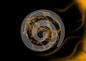 The dark planet with stardust