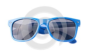 Dark plastic sunglasses isolated