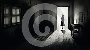 Dark And Poignant Speedpainting: Woman In Doorway