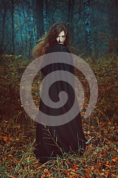 Dark portrait of the forest keeper