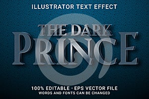 THE DARK PRINCE 3d -Editable text effect