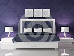 Dark purple bedroom
