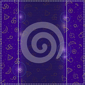 Dark Purple Card with Frut Silhouette Pattern photo