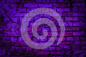 Dark purple old brick wall backdrop