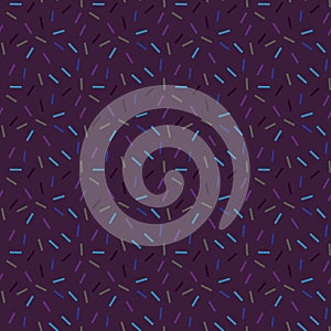 Dark purple seamless pattern with colored confetti