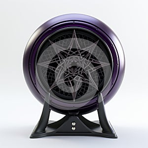 Dark Purple Speaker With Starry Night Tree Image - Technological Symmetry
