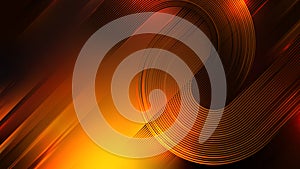 Dark red abstract composition with semicircular forms