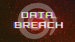 Dark Red BG with Data Breach Glitch Effect